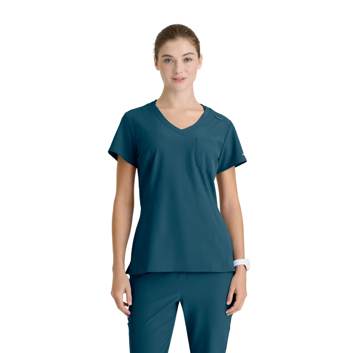 Dignity - V-Neck Tunic - Women - Skechers SKECHERS Bahamas Blue / XL