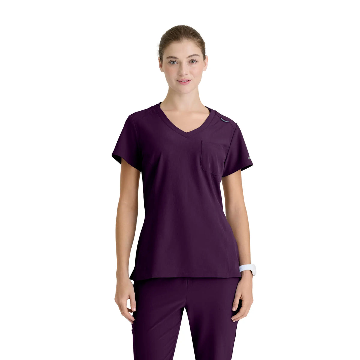 Dignity - V-Neck Tunic - Women - Skechers SKECHERS  Eggplant / XL