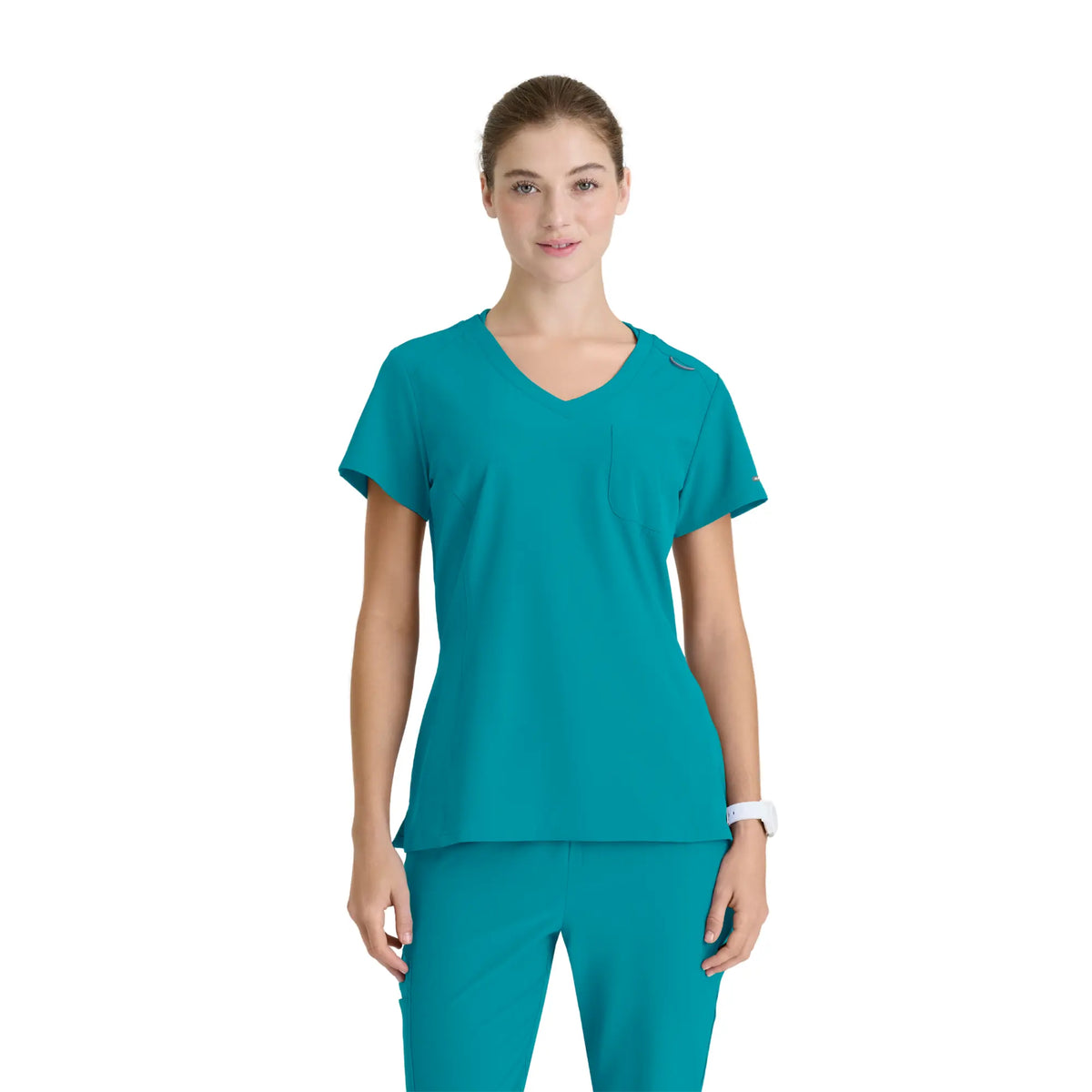 Dignity - V-Neck Tunic - Women - Skechers SKECHERS  Caribbean Blue / XL