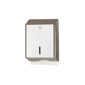 Two-tone paper dispenser in shiny stainless steel - Ruck Ruck