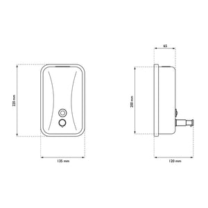 Dispensador de jabón - 1L - Acero inoxidable