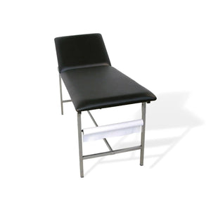 Black Examination Couch Square Stainless Steel Tube - CARINA MEDICAL - My Podology