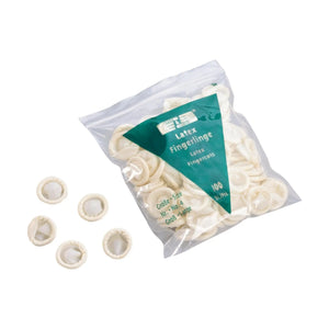 Rolled examination finger cots - Latex - Powder-free - Bag of 100 - My Podologie