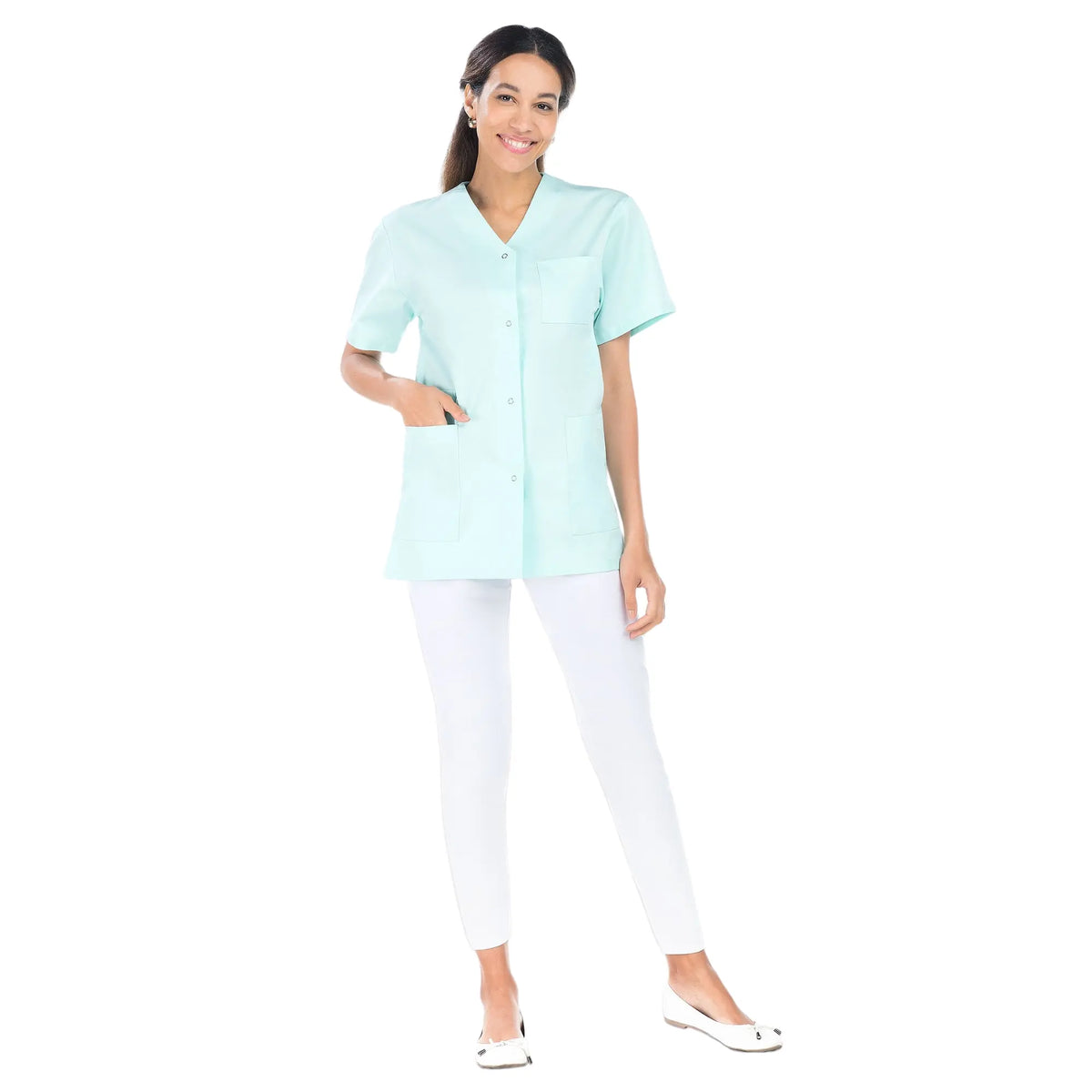 Dora - Tunic - Short sleeves - V-neck - Women - 75 cm - My Podologie