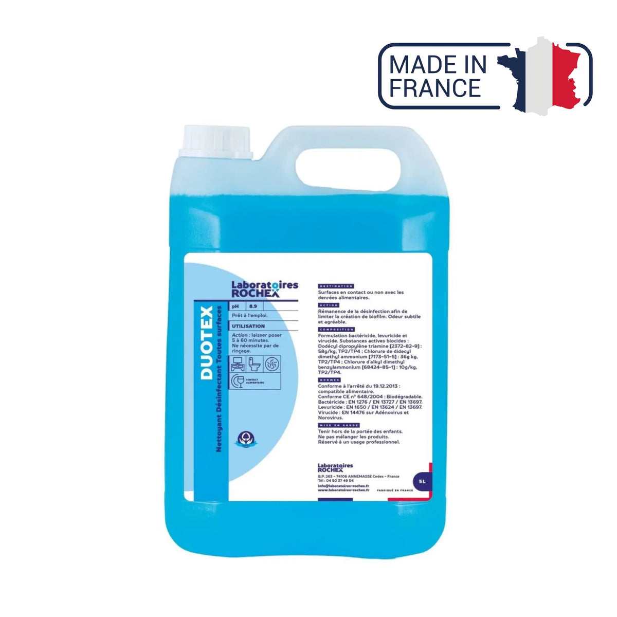Duotex - Aldehyde-free disinfectant detergent - 2 capacities ROCHEX Laboratories 
