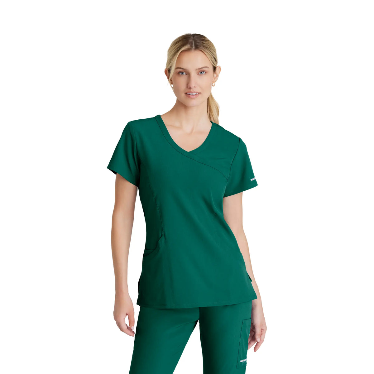 Edelweiss - Crossover collar tunic - Women - Skechers SKECHERS  Hunter Green / XL