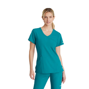 Edelweiss - Crossover collar tunic - Women - Skechers SKECHERS  Caribbean Blue / XL