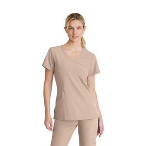 Edelweiss - Crossover collar tunic - Women - Skechers SKECHERS  Taupe / XL