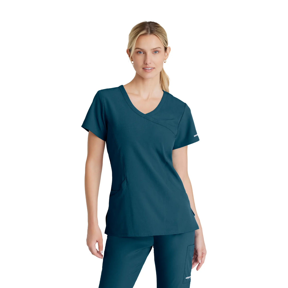 Edelweiss - Crossover collar tunic - Women - Skechers SKECHERS  Bahamas Blue / XL