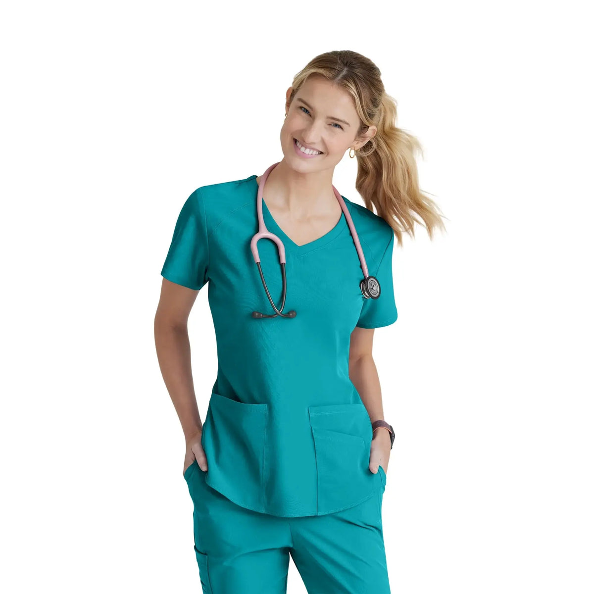 Elva - V-neck tunic - Women - Skechers SKECHERS  Caribbean Blue / XL