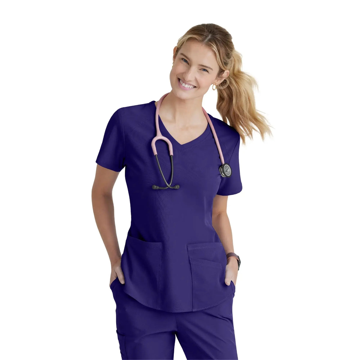 Elva - V-neck tunic - Women - Skechers SKECHERS Grape / XL