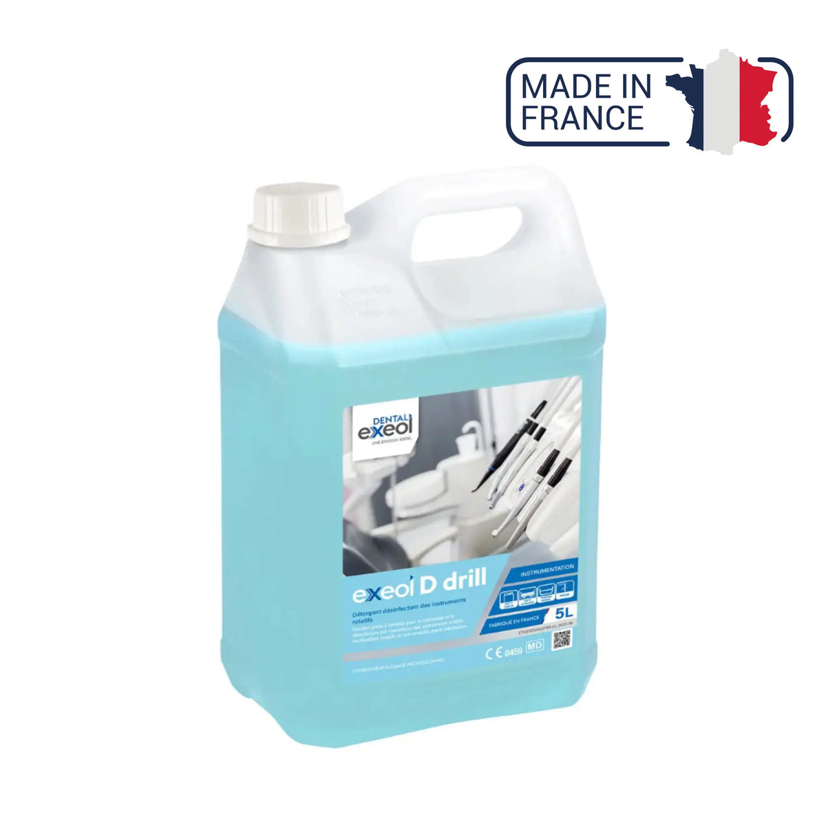 Exeol D drill - Disinfectant detergent for rotary instruments - 2L and 5L - Sodel Exeol 