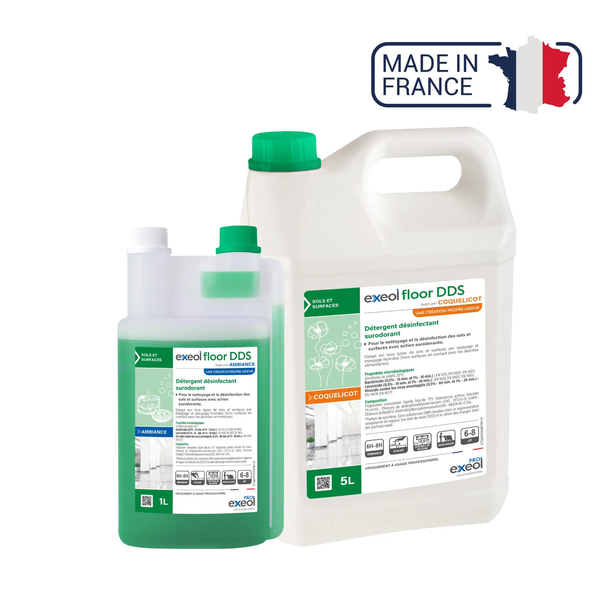 Exeol Floor DDS - Superodorous disinfectant detergent for floors and surfaces - Sodel Exeol 