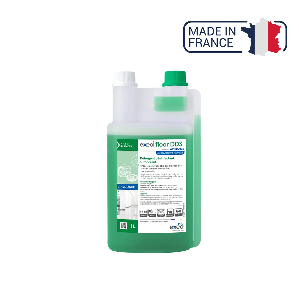 Exeol Floor DDS - Superodorous disinfectant detergent for floors and surfaces - Sodel Exeol 