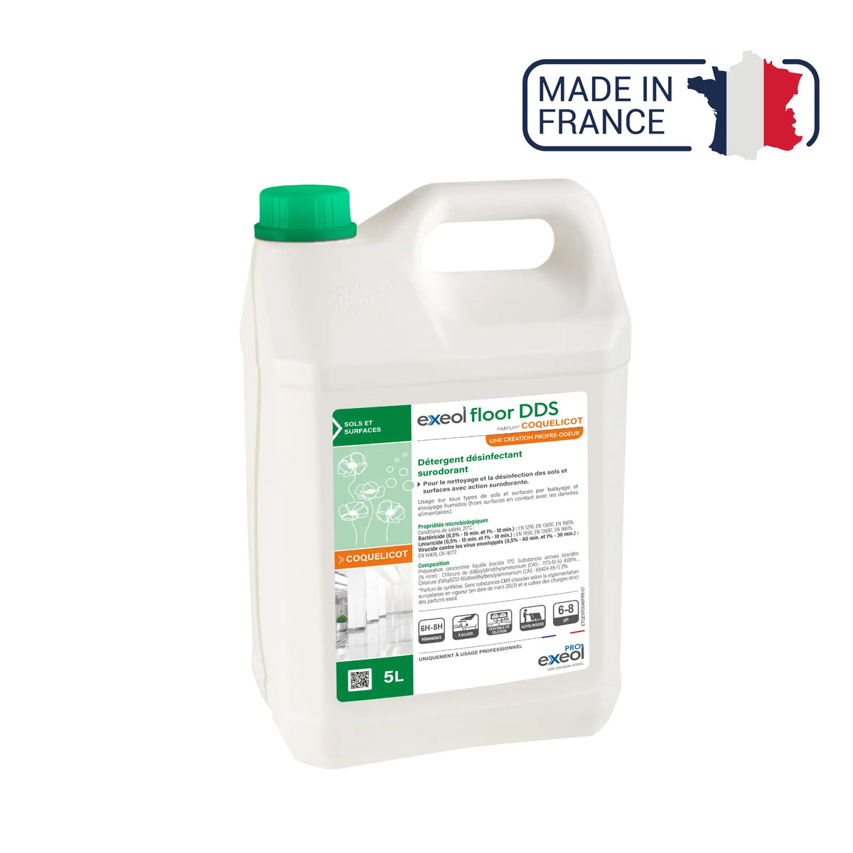 Exeol Floor DDS - Superodorous disinfectant detergent for floors and surfaces - Sodel Exeol 