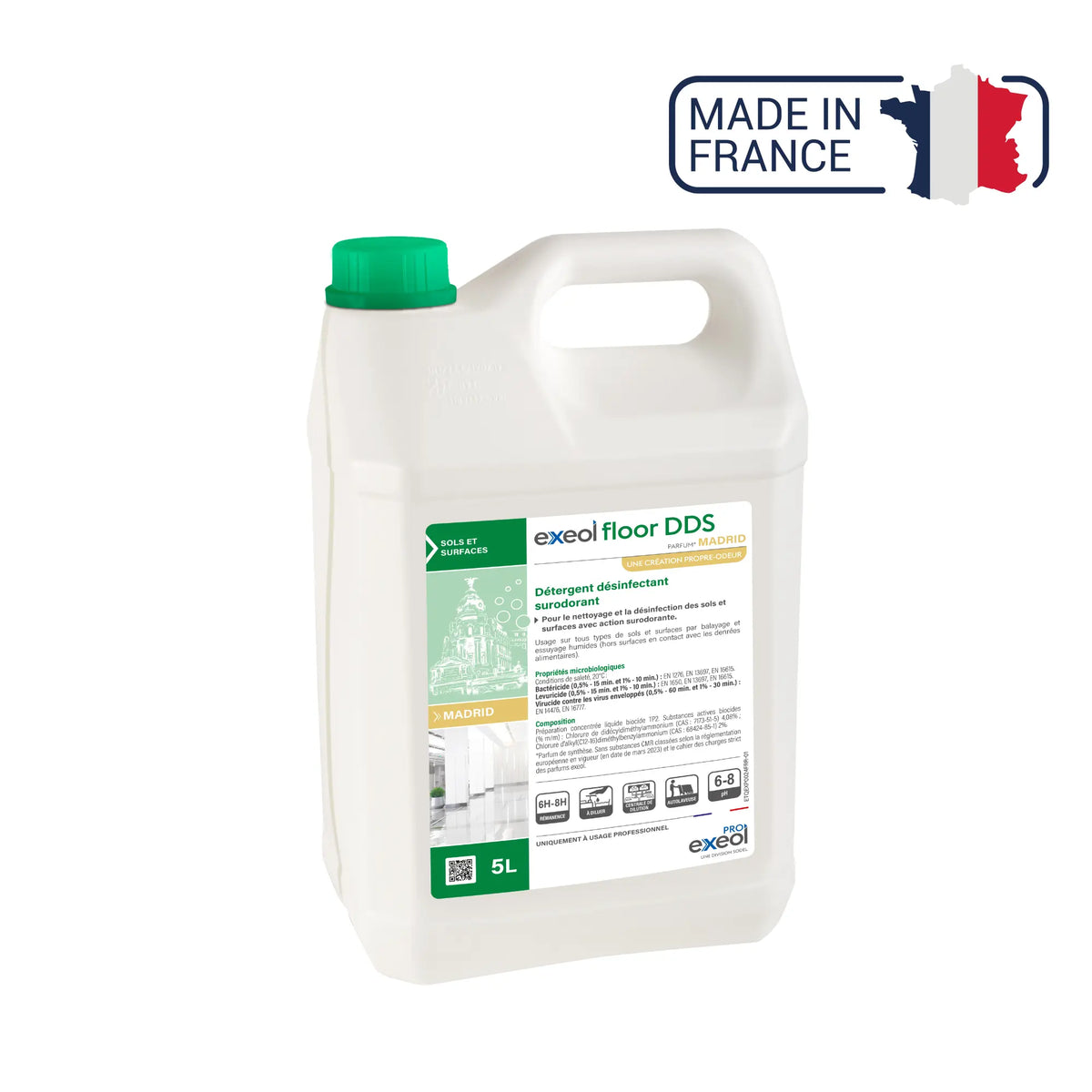 Exeol Floor DDS - Superodorous disinfectant detergent for floors and surfaces - Sodel Exeol 