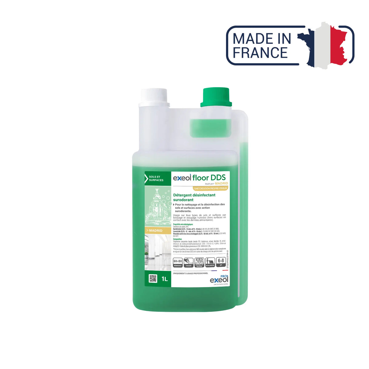 Exeol Floor DDS - Superodorous disinfectant detergent for floors and surfaces - Sodel Exeol 