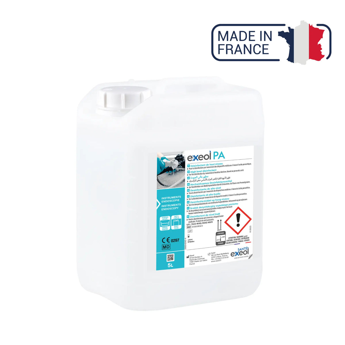 Exeol PA - High level disinfection - 5 L - Sodel Exeol 