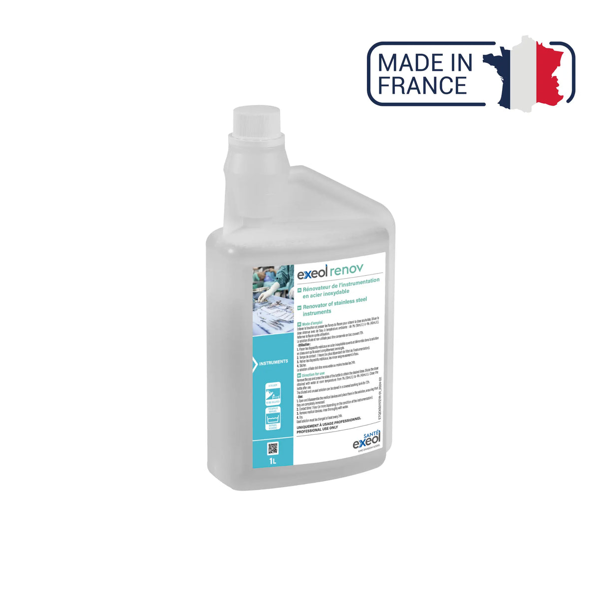Exeol renov - Renovation of Stainless Steel Instruments - 1L or 5 L - Sodel Exeol 