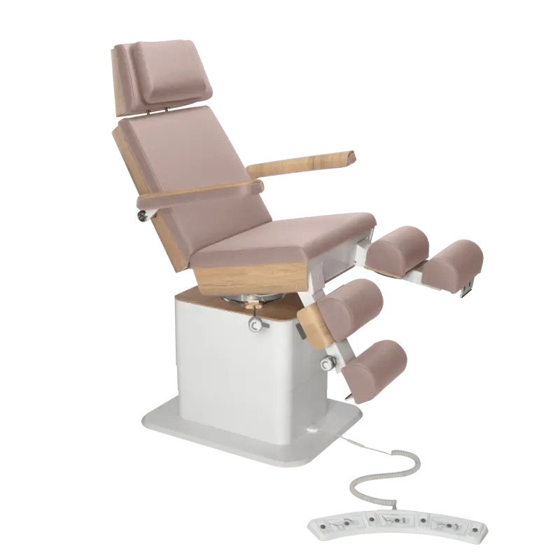 Sillón de pedicura - MOON - Elevador eléctrico - Con cable - Ruck My Podologie  Taupe-3-motores-Roble