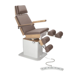 Sillón de pedicura - MOON - Elevador eléctrico - Alámbrico - Ruck My Podology Nuez moscada-3-motores-Roble