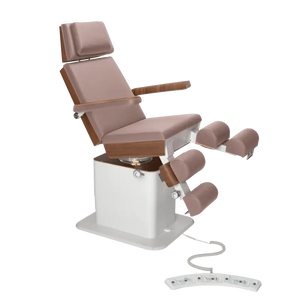 Sillón de pedicura - MOON - Elevador eléctrico - Con cable - Ruck My Podologie  Taupe-3-motores-Nogal