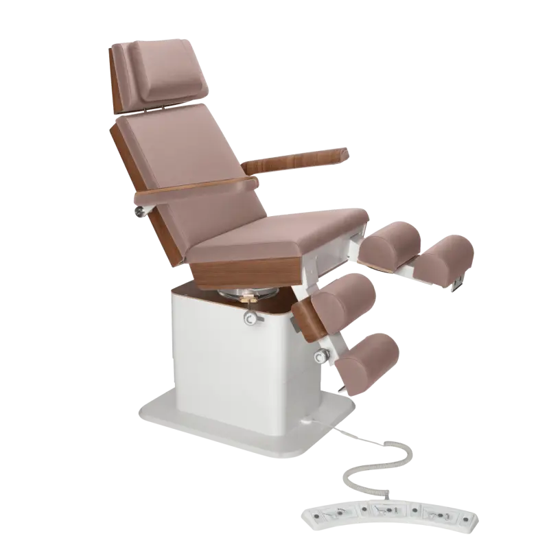 Sillón de pedicura - MOON - Elevador eléctrico - Con cable - Ruck My Podologie  Taupe-3-motores-Nogal