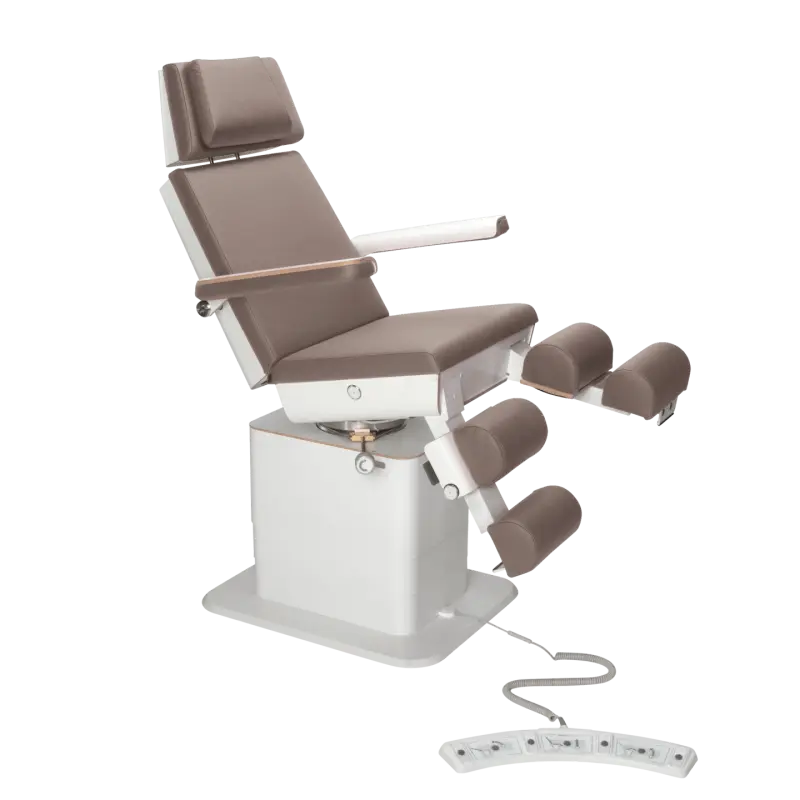 Sillón de pedicura - MOON - Elevador eléctrico - Con cable - Ruck My Podologie Nutmeg-3-motores-2-Blanco