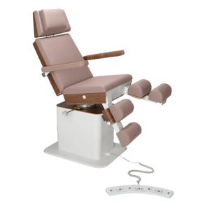 Sillón de pedicura - MOON - Elevador eléctrico - Con cable - Ruck My Podology Taupe-3-motores-2-Nogal