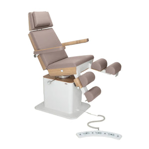 Sillón de pedicura - MOON - Elevador eléctrico - Con cable - Ruck My Podologie  Taupe-3-motores-2-Roble