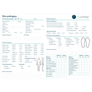 Exam sheets - Pack of 50, 100 or 200 - Essential by My Podologie
