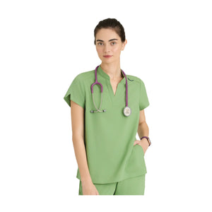 Flora - Banded collar tunic - Women - Grey’s Anatomy Stretch GREYS ANATOMY STRETCH