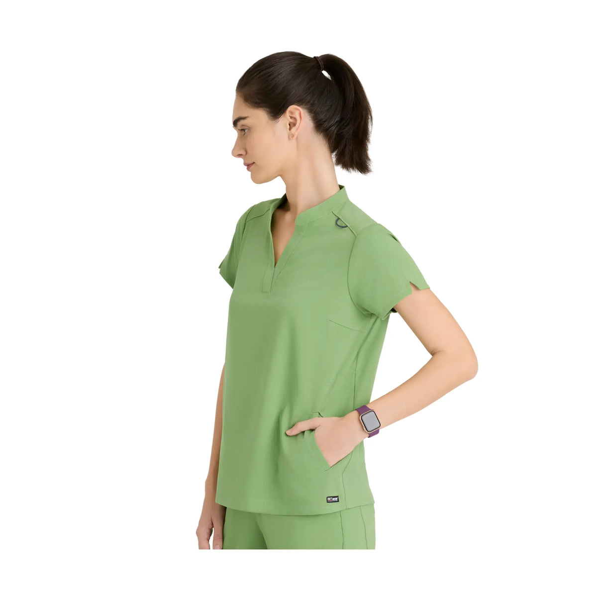 Flora - Banded collar tunic - Women - Grey’s Anatomy Stretch GREYS ANATOMY STRETCH