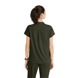 Flora - Banded collar tunic - Women - Grey’s Anatomy Stretch GREYS ANATOMY STRETCH