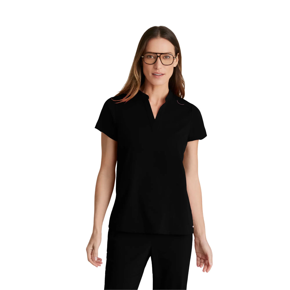 Flora - Banded collar tunic - Women - Grey’s Anatomy Stretch GREYS ANATOMY STRETCH