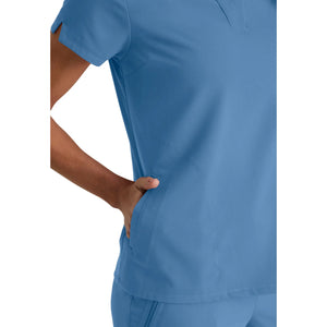 Flora - Banded collar tunic - Women - Grey’s Anatomy Stretch GREYS ANATOMY STRETCH