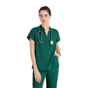 Flora - Banded collar tunic - Women - Grey’s Anatomy Stretch GREYS ANATOMY STRETCH