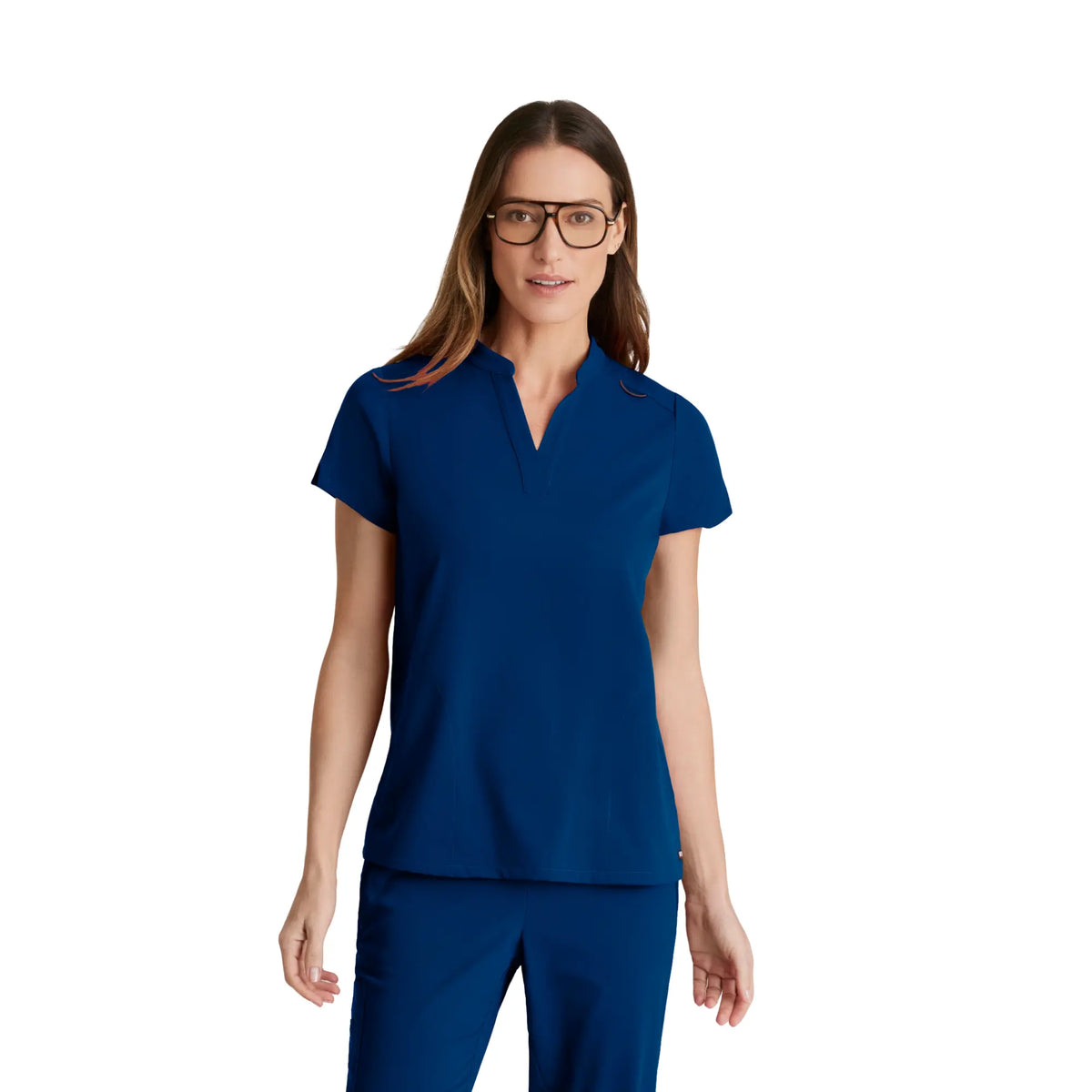 Flora - Banded collar tunic - Women - Grey’s Anatomy Stretch GREYS ANATOMY STRETCH