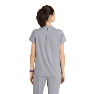 Flora - Banded collar tunic - Women - Grey’s Anatomy Stretch GREYS ANATOMY STRETCH