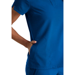 Flora - Banded collar tunic - Women - Grey’s Anatomy Stretch GREYS ANATOMY STRETCH