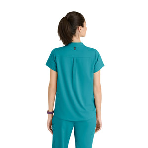 Flora - Banded collar tunic - Women - Grey’s Anatomy Stretch GREYS ANATOMY STRETCH