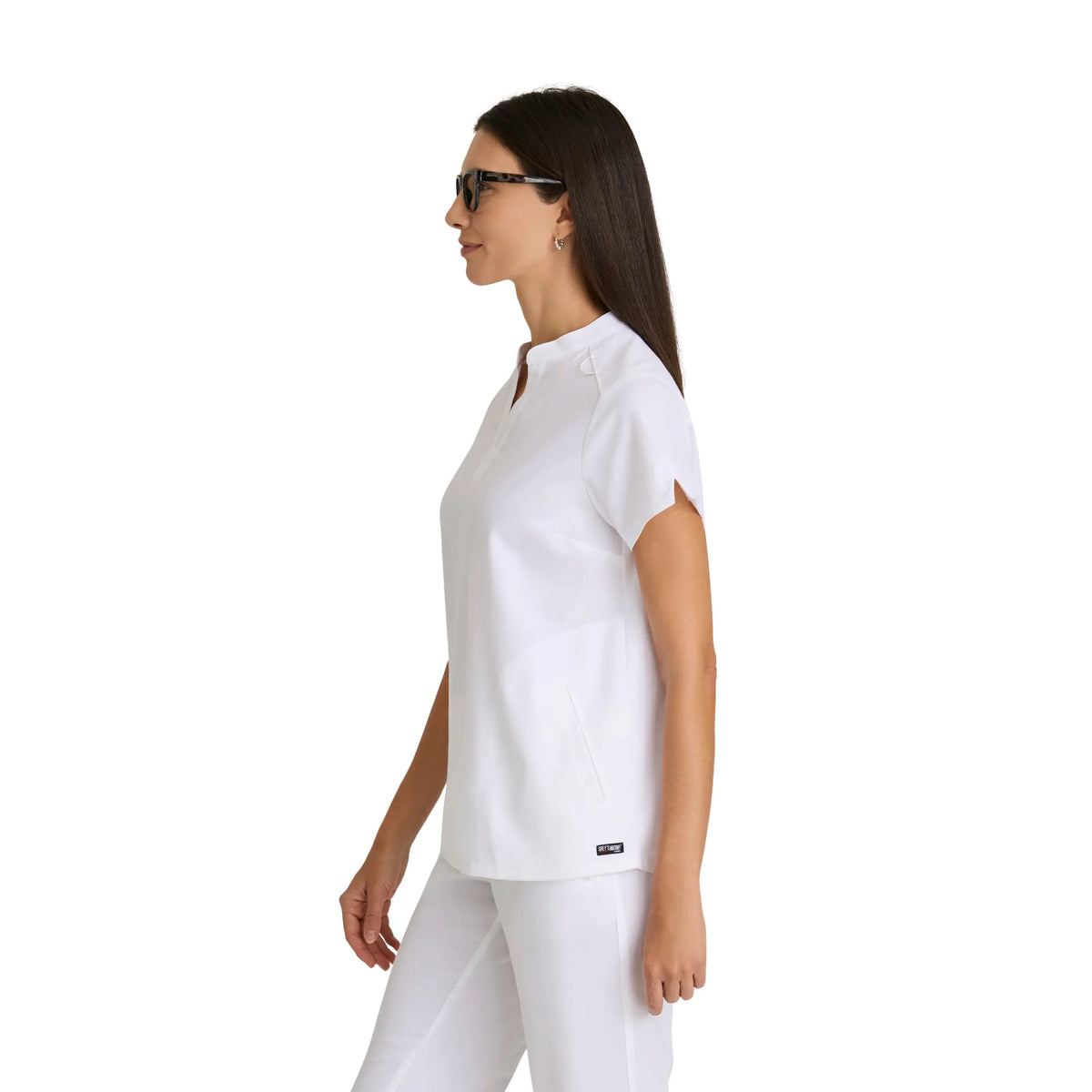Flora - Banded collar tunic - Women - Grey’s Anatomy Stretch GREYS ANATOMY STRETCH