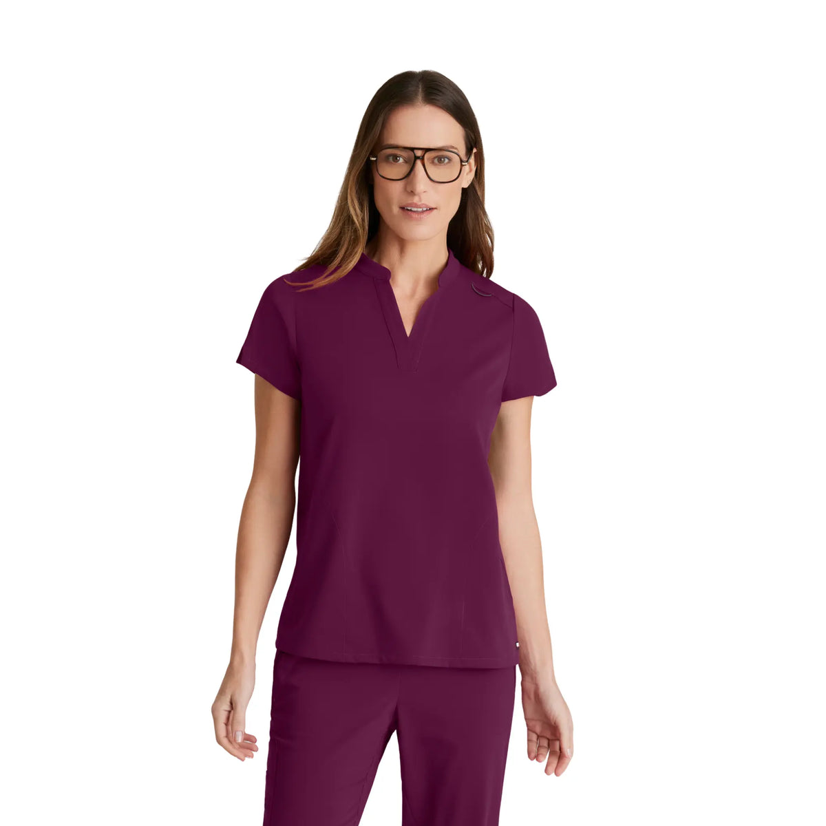 Flora - Banded collar tunic - Women - Grey’s Anatomy Stretch GREYS ANATOMY STRETCH