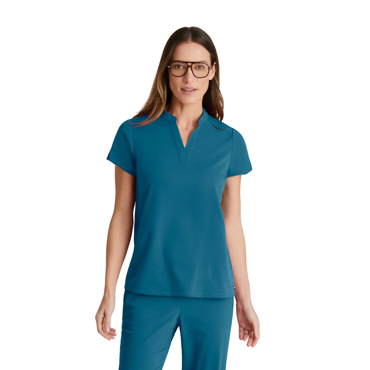 Flora - Banded collar tunic - Women - Grey’s Anatomy Stretch GREYS ANATOMY STRETCH