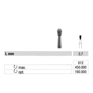 830 Diamond Burr - Smoothing calluses and nails - 1.2 mm