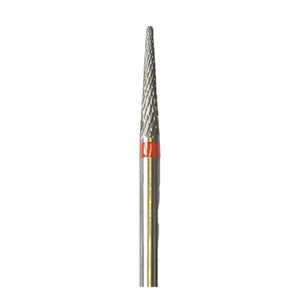 Bur E0120 Tungsten carbide - Abrasion and finishing of fine nails - Fine cross teeth - Conical shape - 2.3 mm - My Podologie