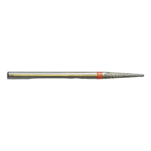 Bur E0120 Tungsten carbide - Abrasion and finishing of fine nails - Fine cross teeth - Conical shape - 2.3 mm - My Podologie