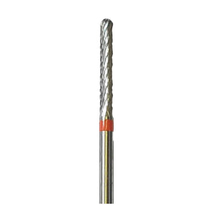 Fresa E0220 Carburo de tungsteno - Abrasión y acabado de clavos finos - Dientes cruzados finos - Forma recta - 2,3 mm - My Podologie