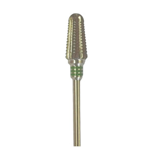 Fraise E5275 Carbure de tungstène conique à bout rond - Abrasion des ongles épais et onychogryphose - Denture hélicoïdale super - My Podologie