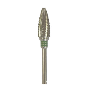 Fraise E5275 Carbure de tungstène forme ovoïde - Abrasion des ongles épais et onychogryphose - Denture hélicoïdale standard - - My Podologie